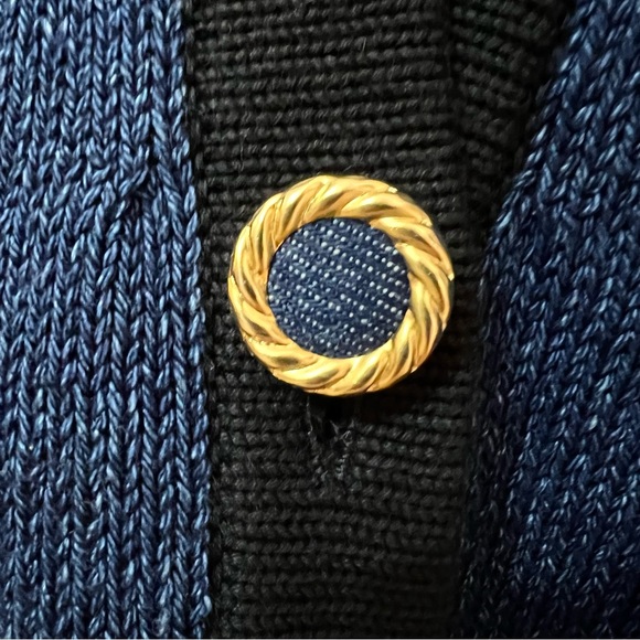 Vintage Outlander Navy & Black Sweater Cardigan - Picture 3 of 10